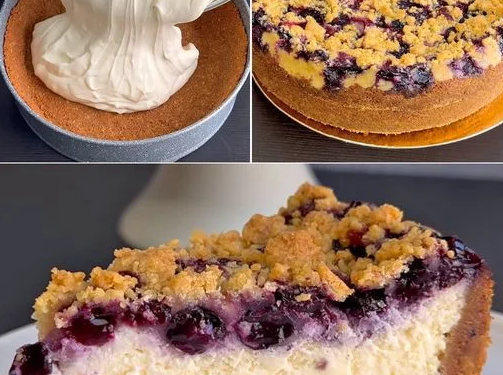 Krümelig und supercremig Dieser BLAUBEERKÄSEKUCHEN ist spektakulär!
