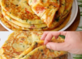 Schnelle Knoblauch Pfannkuchen mit Käse