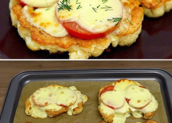 Gebackener Blumenkohl mit Tomaten und 200 g Mozzarella