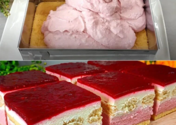 Das beliebteste Dessert dieses Frühlings. Himbeer-Tiramisu Kuchen, der auf der Zunge zergeht