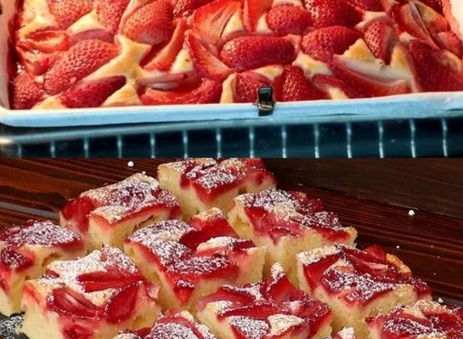 Der ist sauleckeeer, Erdbeerkuchen 5 Minuten bereit für den Ofen