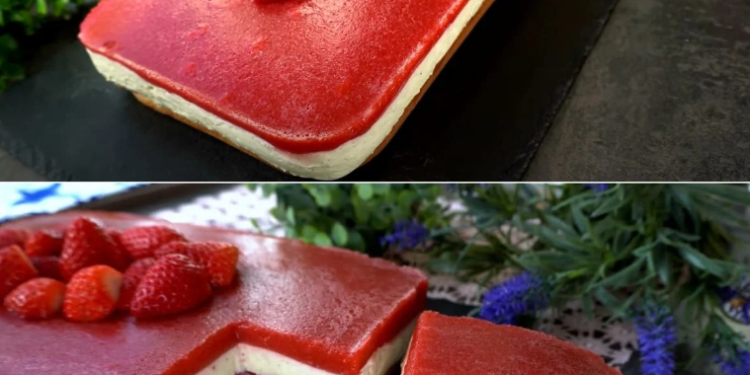 Erdbeerkuchen mit Vanillepudding – Sehr cremig, sehr lecker!!