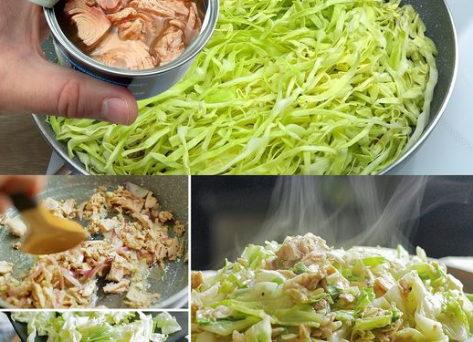 Chinakohl und Thunfisch