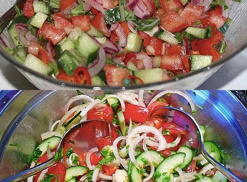 Türkischer Tomatensalat, super würzig !