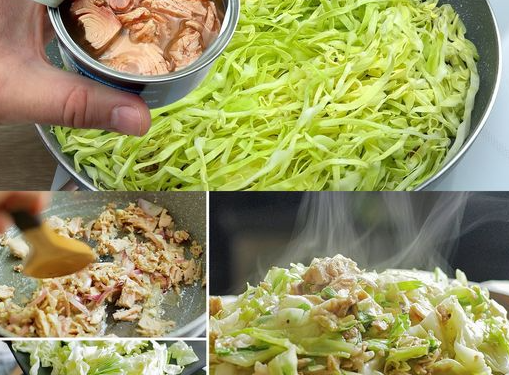 Chinakohl und Thunfisch