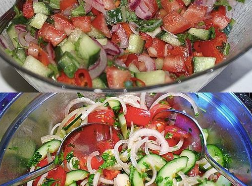 Türkischer Tomatensalat, super würzig !