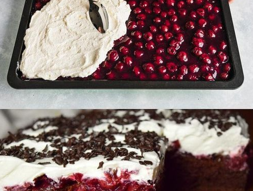 Omas Schwarzwälder vom Blech, woow macht süchtig!