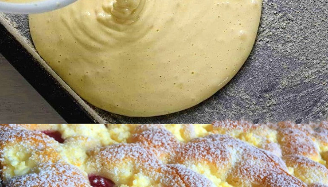 Omas Quark-Kirsch-Kuchen in weniger als 5 Minuten zubereitet