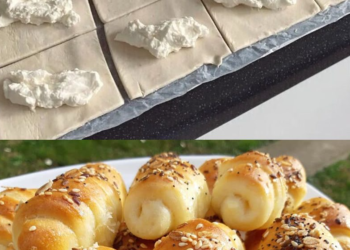 Omas Hefehörnchen mit Schafskäse, das essen alle gern sooo lecker!