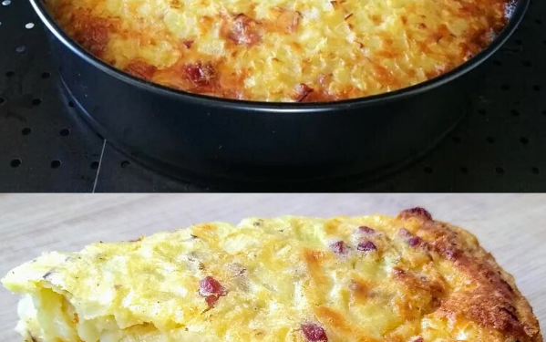 Omas Zwiebelkuchen ohne Boden, das musst du unbedingt probieren!