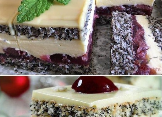 Mohn Kirsch Kuchen Cherry Lady