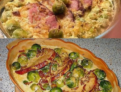 Kasseler Rosenkohl Auflauf