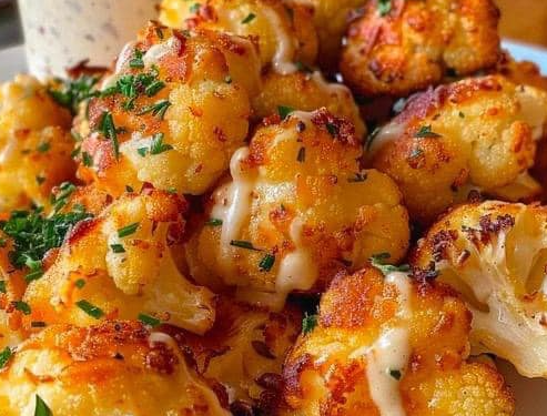 Backofen Blumenkohl mit Kase ich nehme 1/2 Tasse Reibekäse