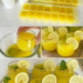 Zuckerfreie Limonade mit Zitrone Eiswürfel