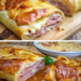 Gefüllter Blätterteigstrudel mit Schinken und Käse in 10 Minuten