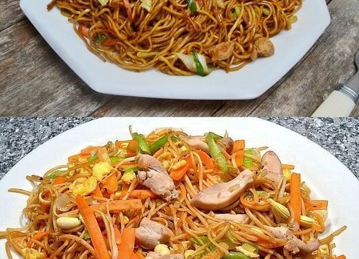 Nudeln wie vom Asiaten mit 100 g Weißkohl & 250 g Putenbrust