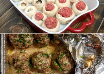 Gefüllte Champignons mit Fleischbällchen: Ein einfaches Rezept für ein schnelles und leckeres Abendessen