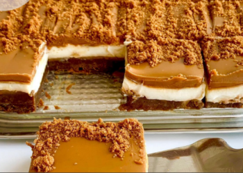 Ein perfektes ungebackenes Karamell-Dessert, dessen Zubereitung wirklich einfach ist