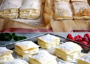 Ich nehme 4 Zutaten und bereite Vanillecremepudding im Blätterteig