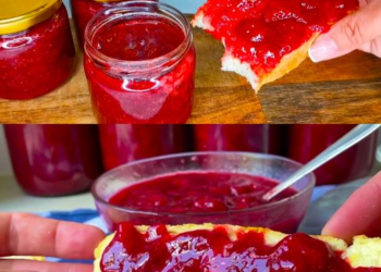 Erdbeermarmelade mit 1,5 Kg Erdeeren mindestens 1 Jahr haltbar!