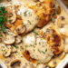 Gratinierte Hähnchenfilets mit 450 g Champignons & 100 g Goudakäse