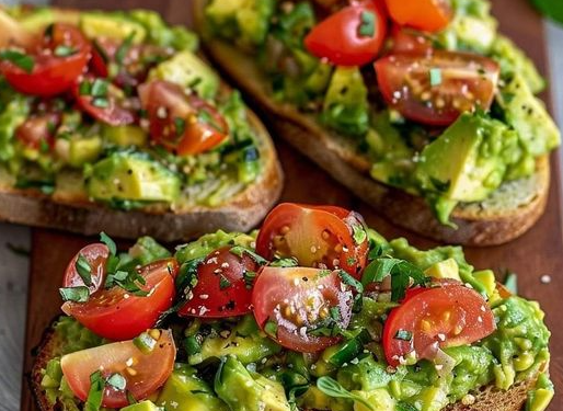 Ich konnte es täglich essen, Avocadobrot mit Tomaten