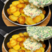 Kartoffelrezept zum Abendessen mit 200 g Sauerrahm