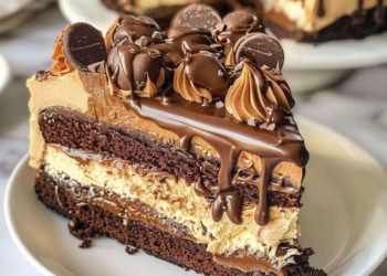 Schokoladen-Erdnussbutter-Käsekuchen