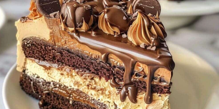 Schokoladen-Erdnussbutter-Käsekuchen