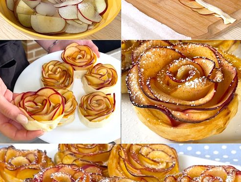 Apfelrosen Sie brauchen nur 3 Zutaten es ist so lecker!