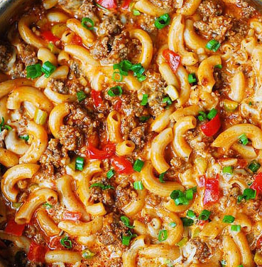 Curryrahm Nudeln mit Hackfleisch in 15 Minuten zubereitet