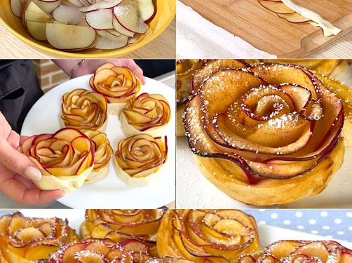 Apfelrosen Sie brauchen nur 3 Zutaten es ist so lecker!