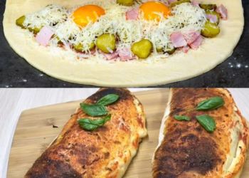Blätterteig Calzone mit 100 g Salami & 150 g Käse