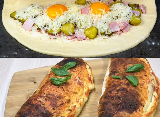 Blätterteig Calzone mit 100 g Salami & 150 g Käse