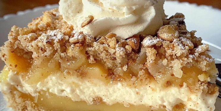 🍏 Apfel-Nusskuchen mit Vanillepudding – Saftig & Knusprig 🌟