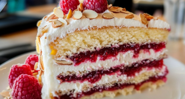 🍰 Himmlische Weiße-Schokoladen-Mandel-Himbeer-Torte 🍰