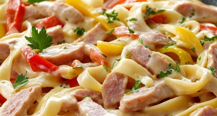 🌶️ Fleischkäse-Paprika-Pfanne – Herzhaft & Einfach! 🍳✨