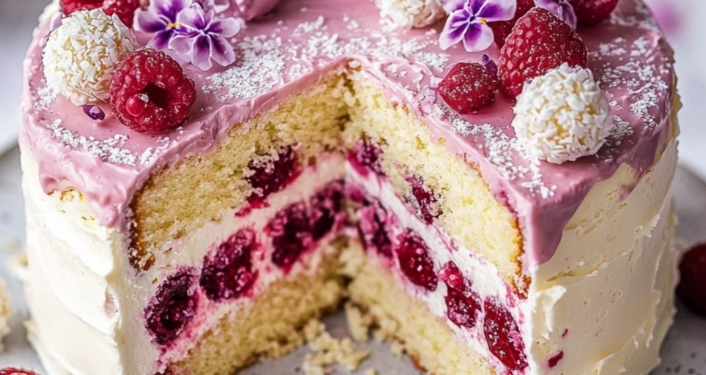 π° Himbeer-Raffaello-Torte β Fruchtig, cremig und einfach unwiderstehlich! β¨πΈ