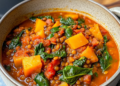 🍲 Linseneintopf mit Süßkartoffeln und Spinat 🥔🍃