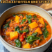 🍲 Linseneintopf mit Süßkartoffeln und Spinat 🥔🍃