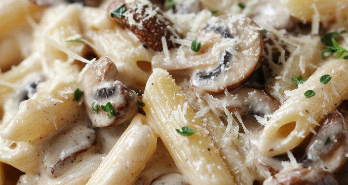 🍝 Nudeln mit Pilzen – Schnell & Einfach! 🍄✨