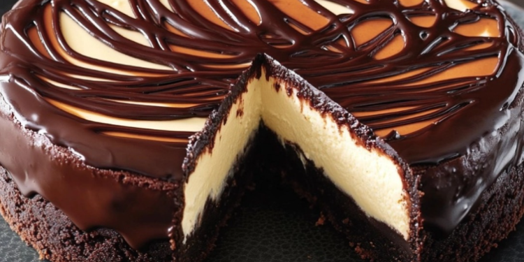 🍫🍰 Schokoladen-Marmor-Cheesecake – Ein luxuriöser und dekadenter Genuss! 🧀✨
