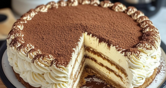 🍰 Himmlischer No-Bake Tiramisu Käsekuchen – ohne Backen! 🍰