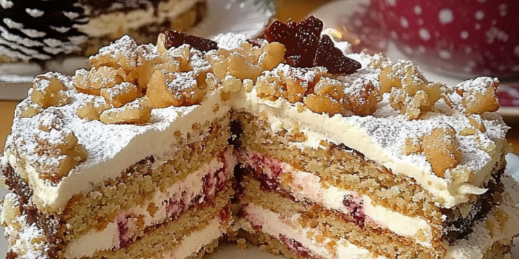 🎄🍰 Friesische Weihnachtstorte – Festlicher Genuss mit Pflaumenmus und Sahne! 🍰✨