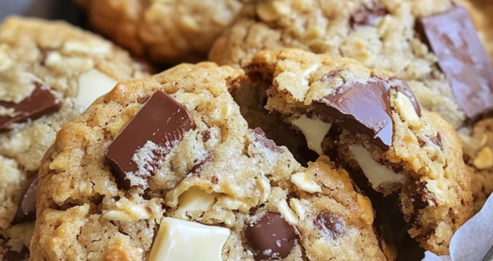 🍪 Kinder-Schokolade Haferflocken Cookies – Knusprig und Schokoladig! 🍫