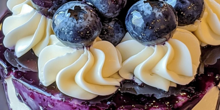 🍰 Weißer Schokoladen-Blaubeer-Käsekuchen 🍰
