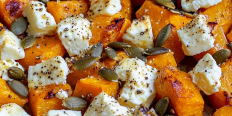 🎃 Gebackener Hokkaido mit Honig und Schafskäse – Herbstlicher Genuss aus dem Ofen 🍯