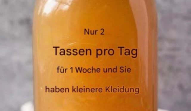 Nur 2 Tassen pro Tag für eine Woche und Sie brauchen kleinere Kleidung