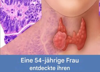 Eine 54-jährige Frau entdeckte ihren Schilddrüsenkrebs durch ein Anzeichen, das oft unbemerkt bleibt