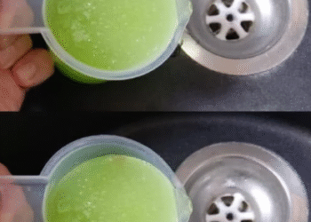 Dies befreit den Abfluss besser als eine Maschine. Der Gestank verschwindet sofort